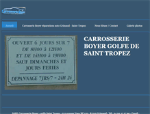 Tablet Screenshot of carrosserie-golfe-saint-tropez.com